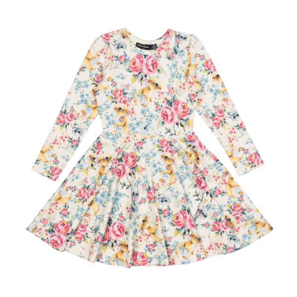 Rock Your Kid Rose Bunny Waisted Dress