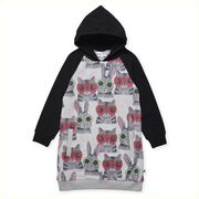 Minti Sunnies Buddies Furry Hoodie Dress-dresses-and-skirts-Bambini