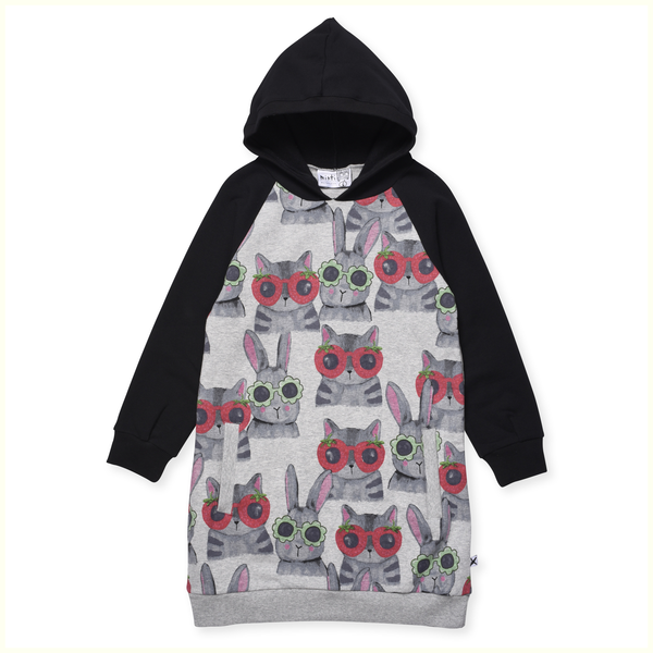 Minti Sunnies Buddies Furry Hoodie Dress