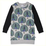Minti Sporty Peacocks Furry Dress-dresses-and-skirts-Bambini