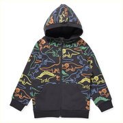 Minti Dino Shapes Furry Zip Up-tops-Bambini