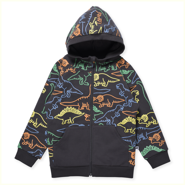 Minti Dino Shapes Furry Zip Up