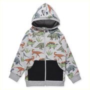 Minti Dino World Furry Zip Up-tops-Bambini