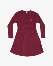 Grlfrnd Rib Cotton Button Front LS Dress-dresses-and-skirts-Bambini