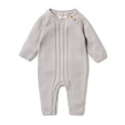 Wilson & Frenchy Knitted Cable Growsuit-bodysuits-and-rompers-Bambini