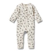 Wilson & Frenchy Rib Zipsuit With Feet-bodysuits-and-rompers-Bambini