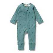 Wilson & Frenchy Rib Zipsuit With Feet-bodysuits-and-rompers-Bambini