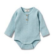 Wilson & Frenchy Waffle Henley Bodysuit-bodysuits-and-rompers-Bambini