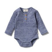 Wilson & Frenchy Waffle Henley Bodysuit-bodysuits-and-rompers-Bambini