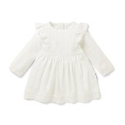 Aster & Oak Rib Ruffle Dress-dresses-and-skirts-Bambini