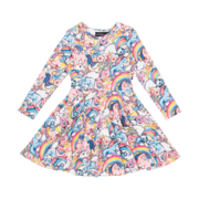 Rock Your Kid Unicorn Spectrum Waisted Dress-dresses-and-skirts-Bambini
