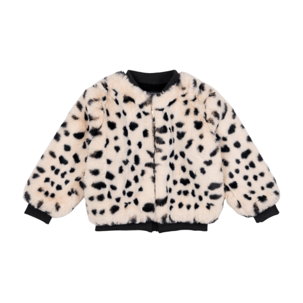 Rock Your Kid Dalmation Spots Faux Fur Jacket