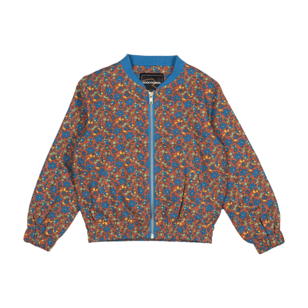 Rock Your Kid Brown Floral Bomber Jacket