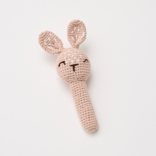 Over The Dandelions Crochet Bunny Rattle