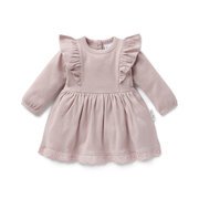 Aster & Oak Rib Ruffle Dress-dresses-and-skirts-Bambini