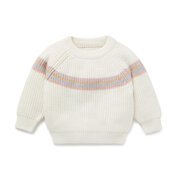 Aster & Oak Rainbow Knit Jumper-tops-Bambini