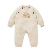 Aster & Oak Rainbow Knit Romper-bodysuits-and-rompers-Bambini