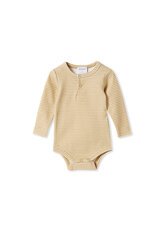 Milky Stripe Rib Bubbysuit-bodysuits-and-rompers-Bambini