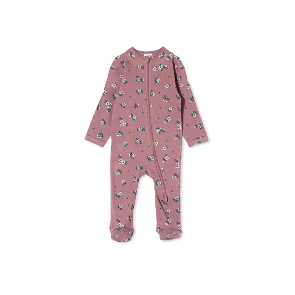 Milky Gardenia Zip Romper