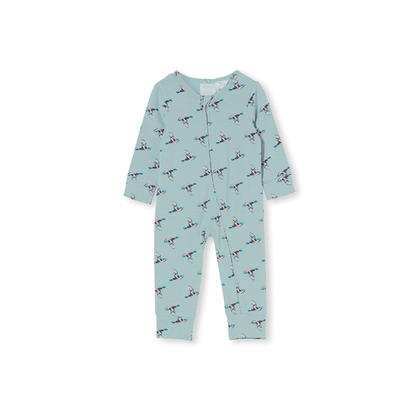 Milky Flying Ducks Zip Romper