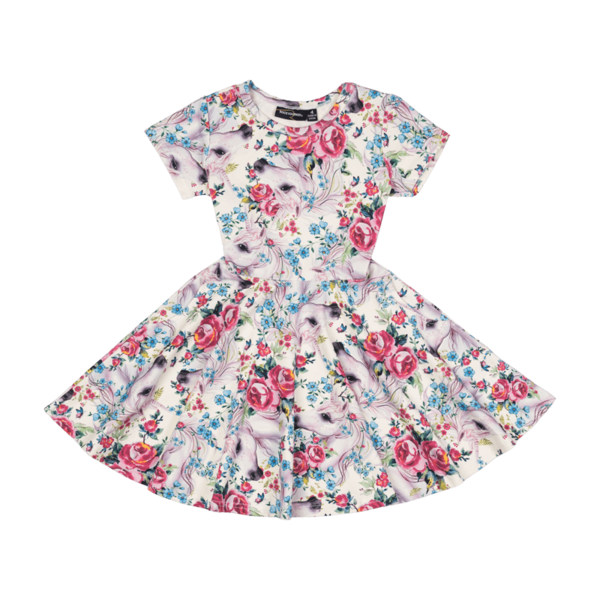 Rock Your Kid Unicorn Lullaby Waisted Dress