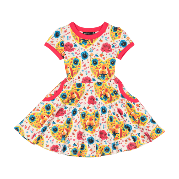 Rock Your Kid Bunny Heart Waisted Dress