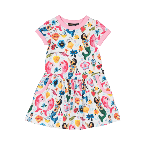 Rock Your Kid Mermaids Drop Waist Dress