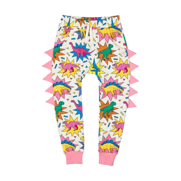 Little M Denim Pants Dino Print And Bordir main image 1