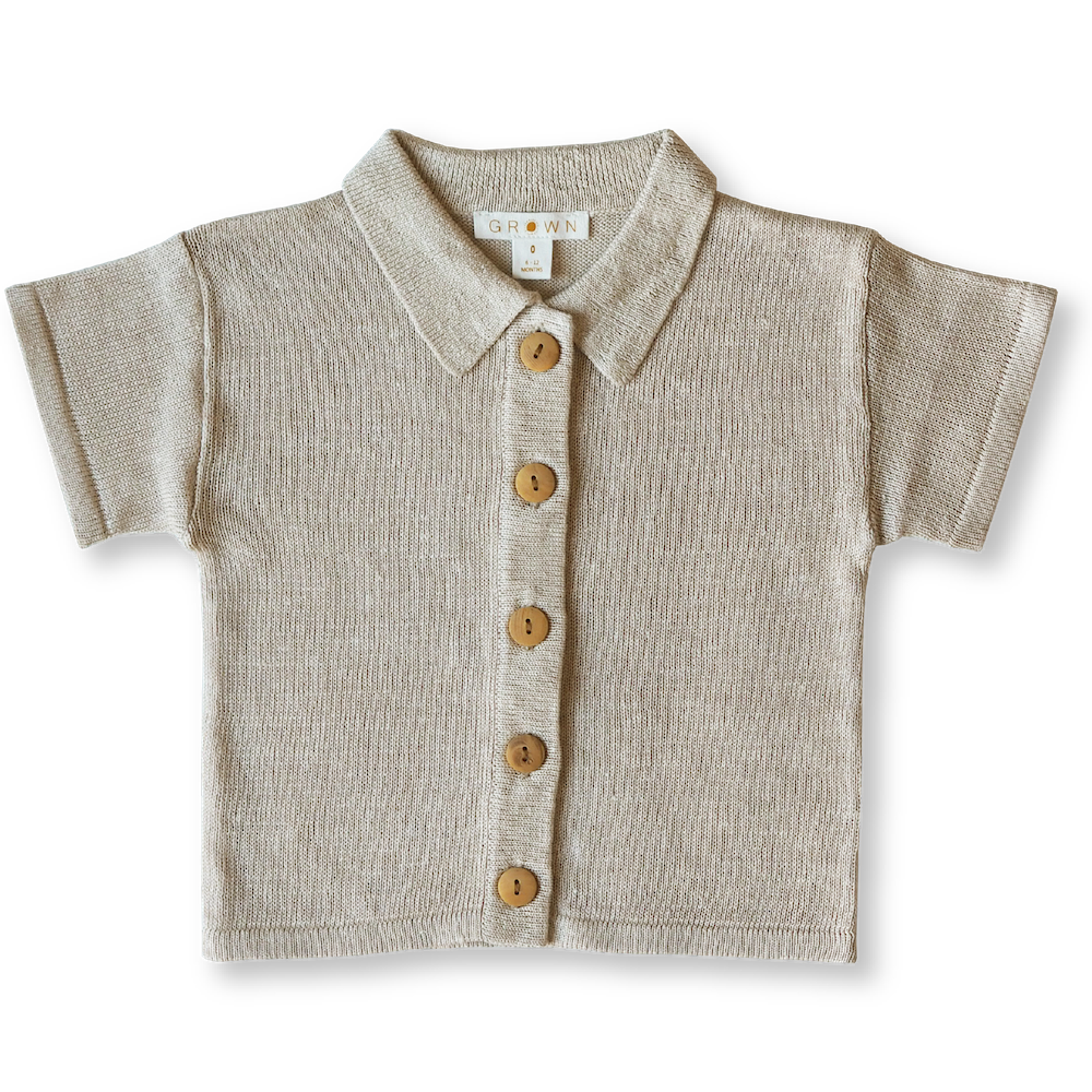 Grown Linen Knit Shirt Baby and Newborn Tops Top Kids Clothing