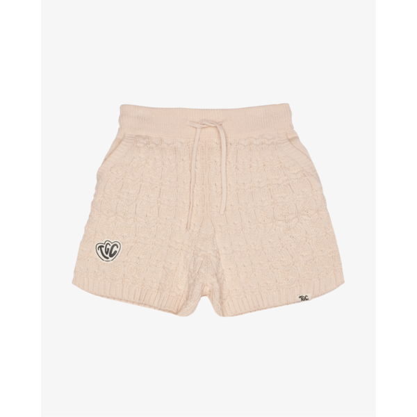 The Girl Club Relaxed Lace Knit Shorts