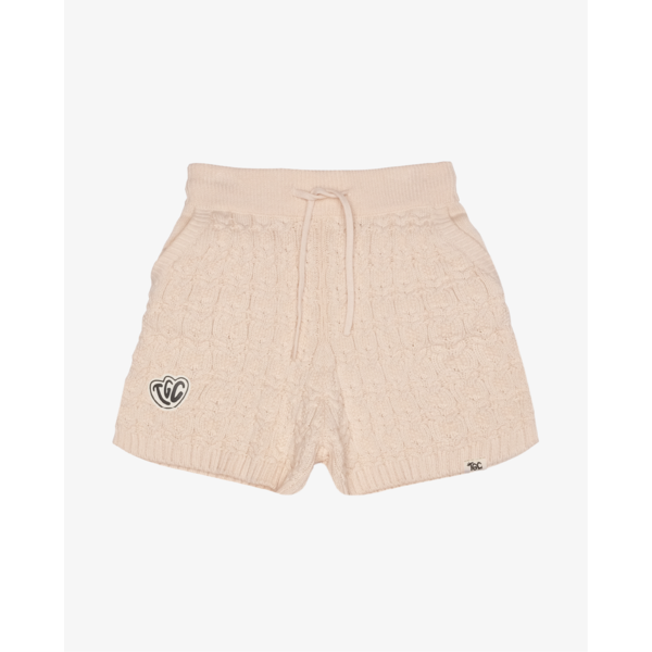 The Girl Club Relaxed Lace Knit Shorts