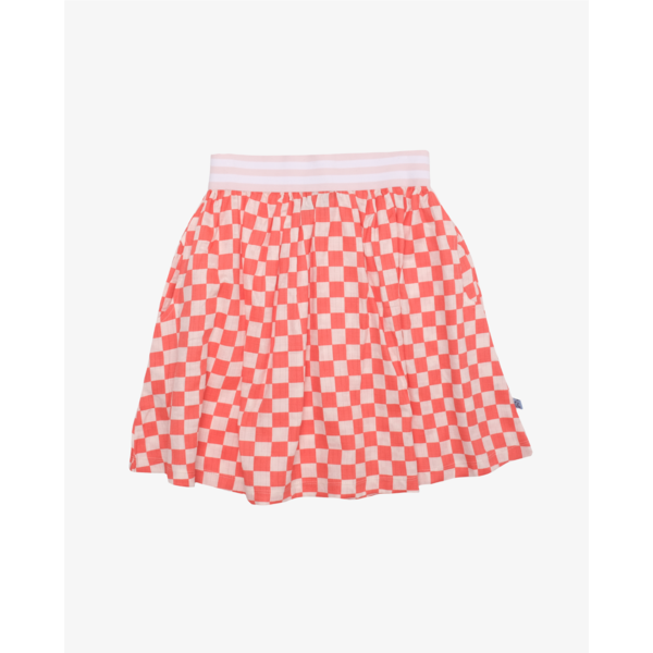 The Girl Club Elastic Waist Checker Skirt