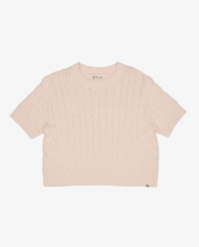 The Girl Club Lace Knit Crop Tee-tops-Bambini