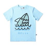 Minti Texta Shark Tee-tops-Bambini
