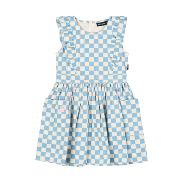 Rock Your Kid Blue Check Babette Dress