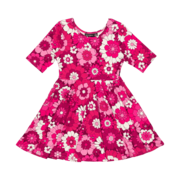 Rock Your Kid Aloha Fuchsia Waisted Dress-dresses-and-skirts-Bambini