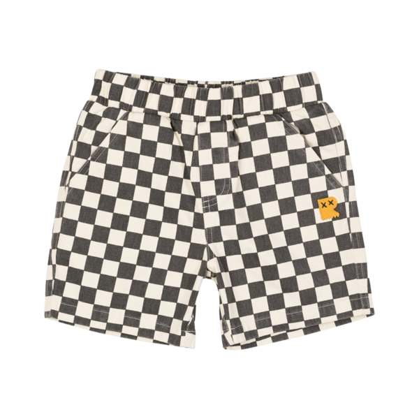 Rock Your Kid Charcoal Check Starter Shorts