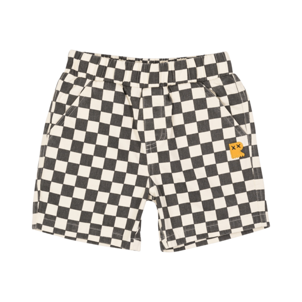 Rock Your Kid Charcoal Check Starter Shorts