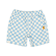 Rock Your Kid Blue Check Starter Shorts-pants-and-shorts-Bambini