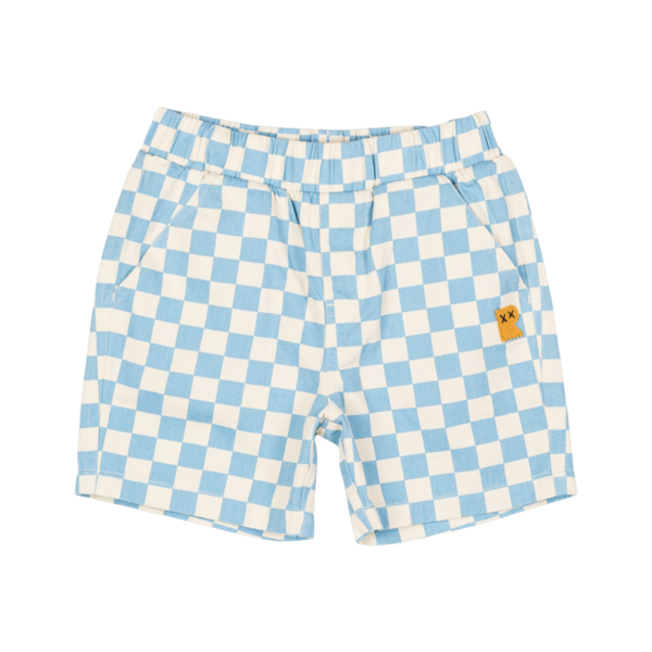 Rock Your Kid Blue Check Starter Shorts