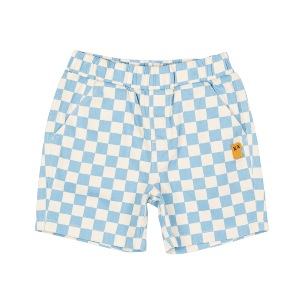 Rock Your Kid Blue Check Starter Shorts