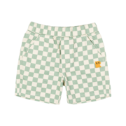 Rock Your Kid Green Check Starter Shorts-pants-and-shorts-Bambini