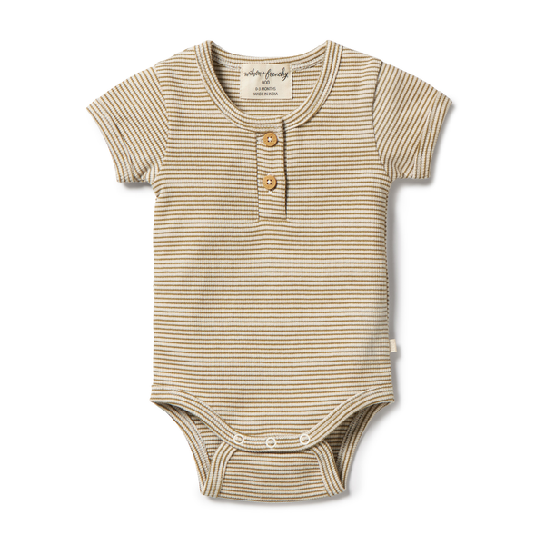 Wilson & Frenchy Rib Henley Bodysuit