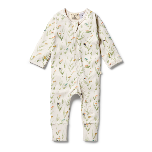 Wilson & Frenchy Rib Zipsuit With Feet