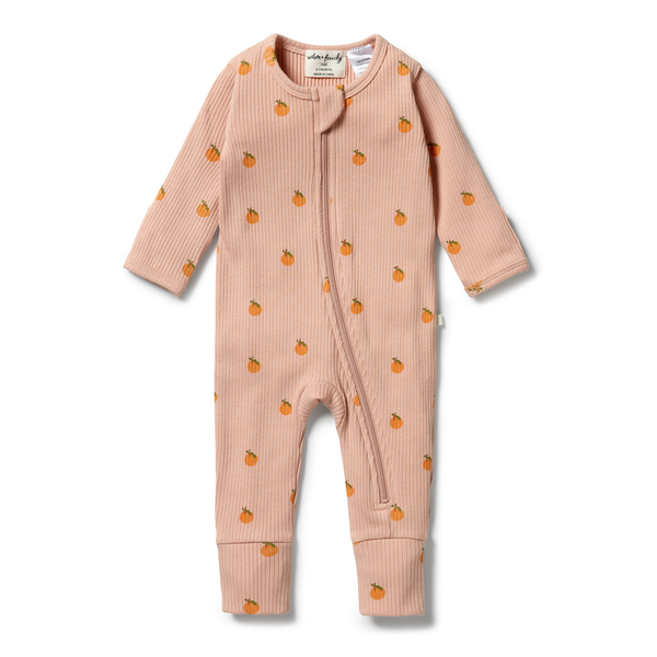 Wilson & Frenchy Rib Zipsuit With Feet