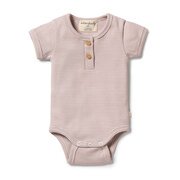 Wilson & Frenchy Stripe Rib Henley Bodysuit-bodysuits-and-rompers-Bambini