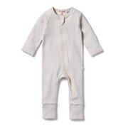 Wilson & Frenchy Rib Zipsuit With Feet-bodysuits-and-rompers-Bambini