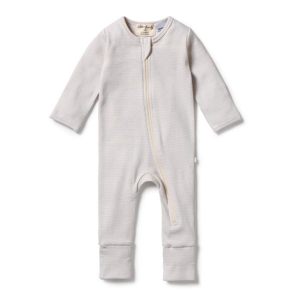 Wilson & Frenchy Rib Zipsuit With Feet