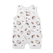 Aster & Oak Hedgehog Henley Romper-bodysuits-and-rompers-Bambini