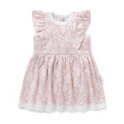 Aster & Oak Pink Floral Ruffle Dress-dresses-and-skirts-Bambini